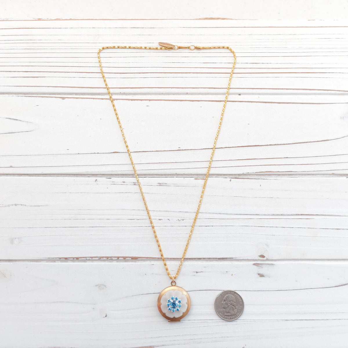 Lenora Dame White Wreath Locket