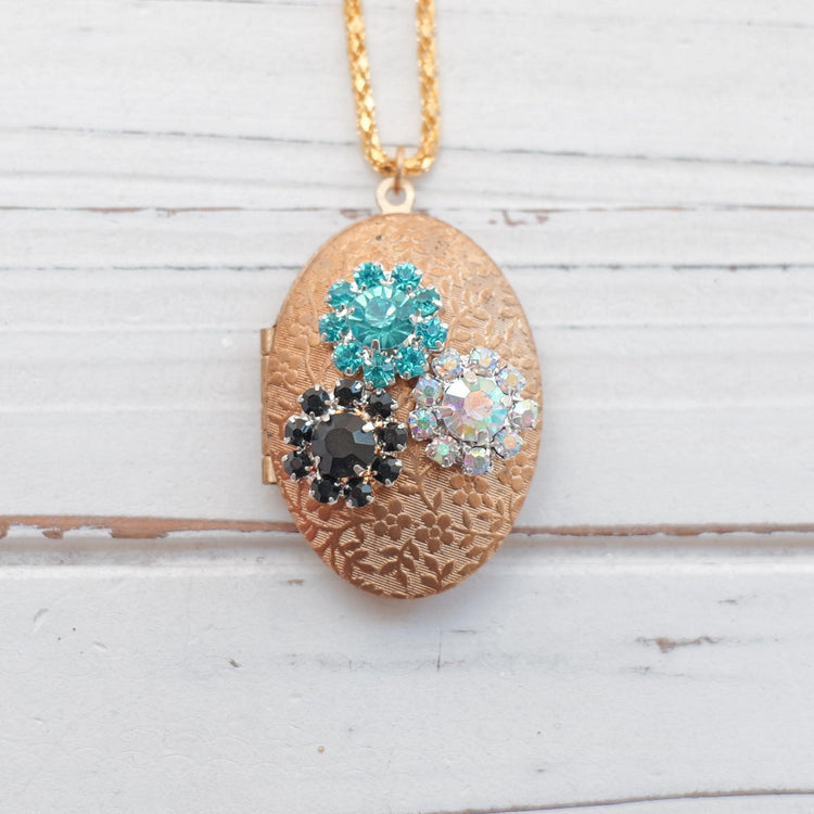 Lenora Dame One-of-a-Kind glitzy holiday Locket