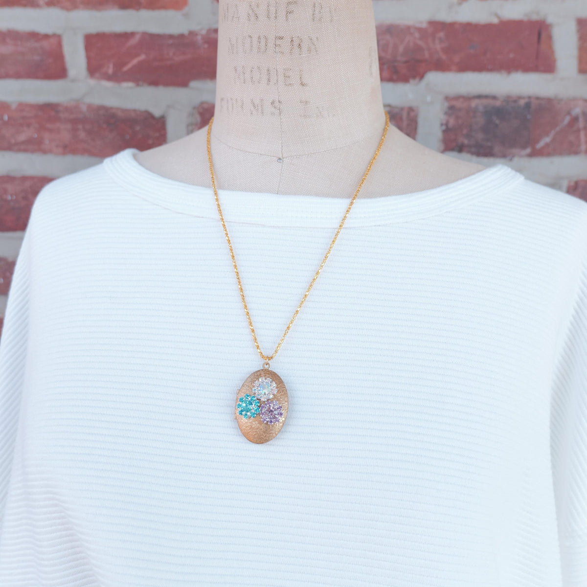 Lenora Dame One-of-a-Kind glitzy holiday Locket