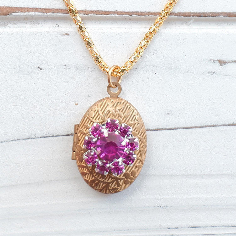 Lenora Dame Raspberry Pinky Locket