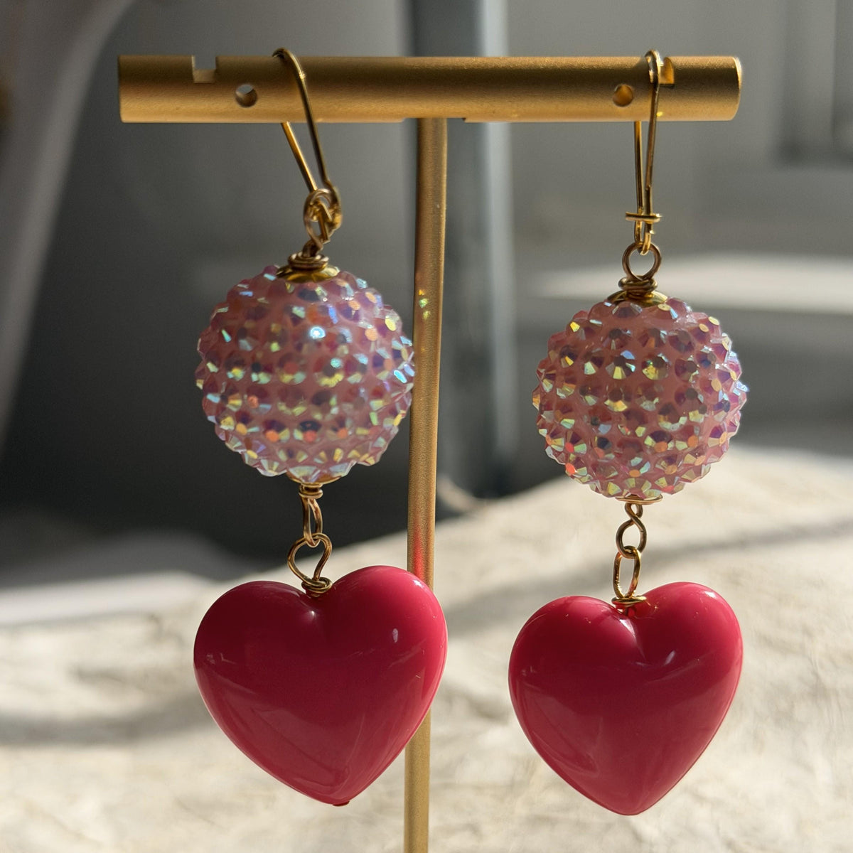Lenora Dame Disco Heart Earrings
