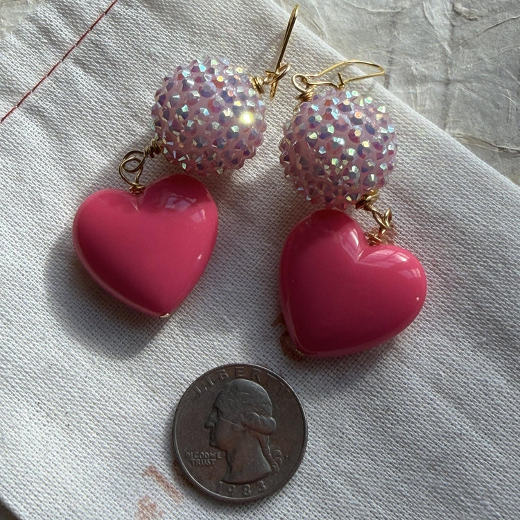 Lenora Dame Disco Heart Earrings
