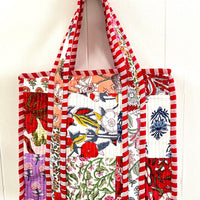 Lenora Dame Quilted Patchwork Tote Bag- Small