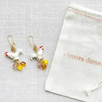 Lenora Dame Chicken Earrings
