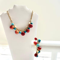 Lenora Dame Coral & Turquoise Bracelet