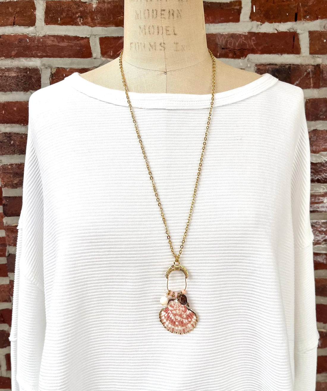 Lenora Dame One-Of-A-Kind Seashell Pendant Necklace