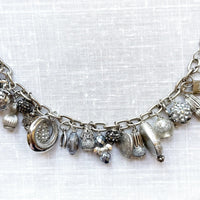 Lenora Dame Silver Vintage Gilded Charm Bracelet