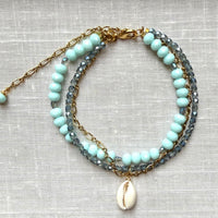 Lenora Dame Ankle Bracelet in Blue