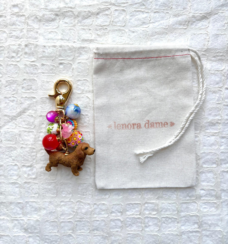 Lenora Dame Dog Lover Bag Charm Collection (One-Of- A-Kind!)