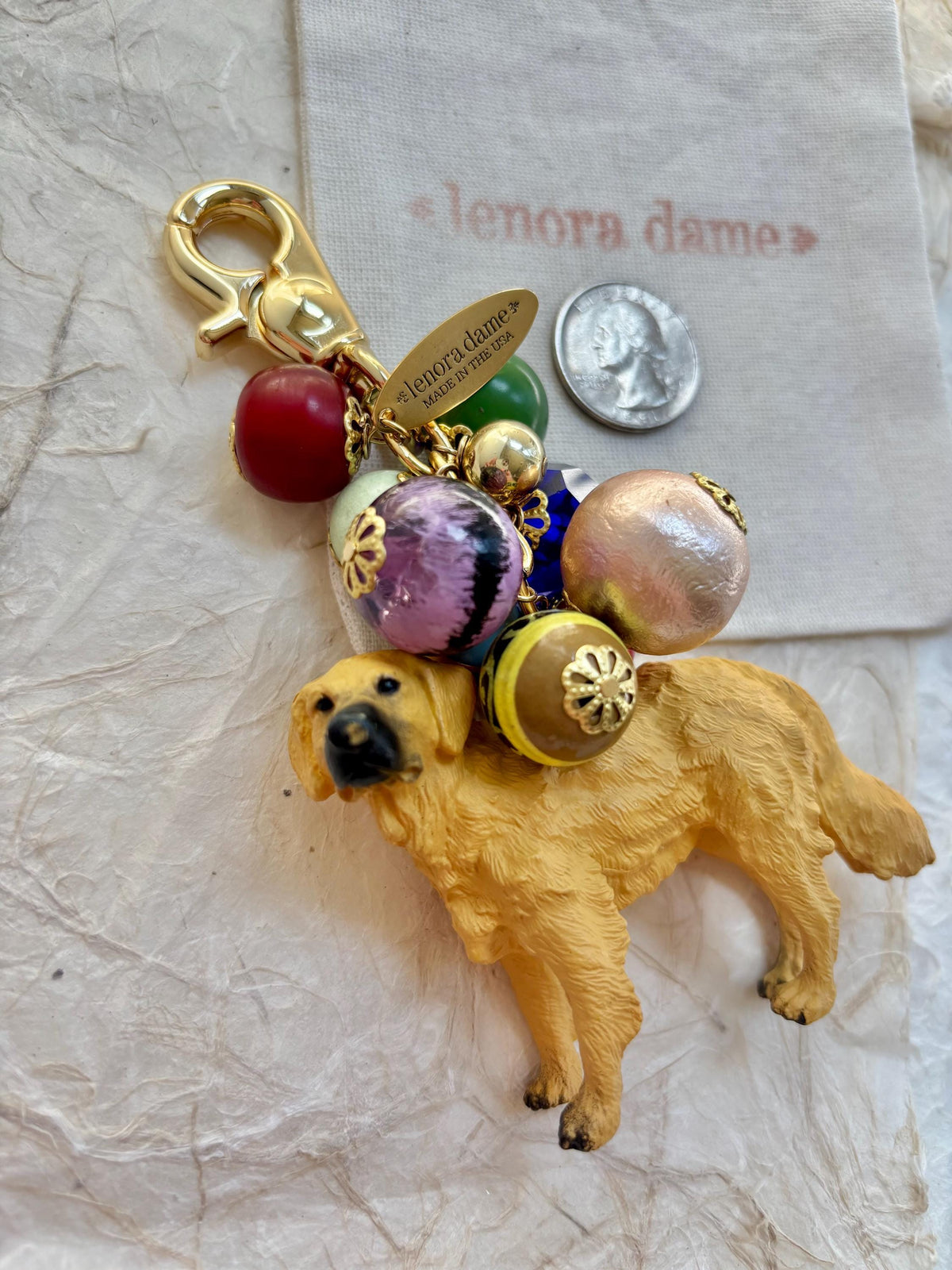 Lenora Dame Dog Lover Bag Charm Collection (One-Of- A-Kind!)