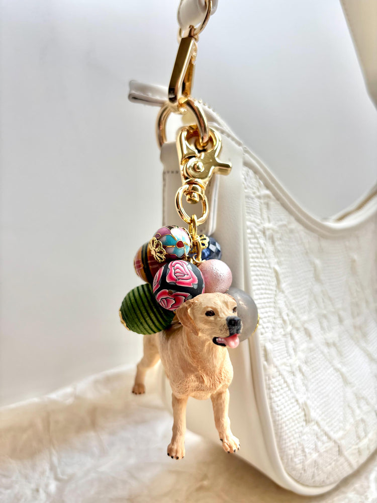 One-Of-A-Kind! Lenora Dame Golden Retriever Bag Charm