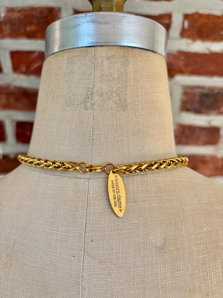 Lenora Dame Vintage Green Charm Necklace #3- One-of-a-Kind!