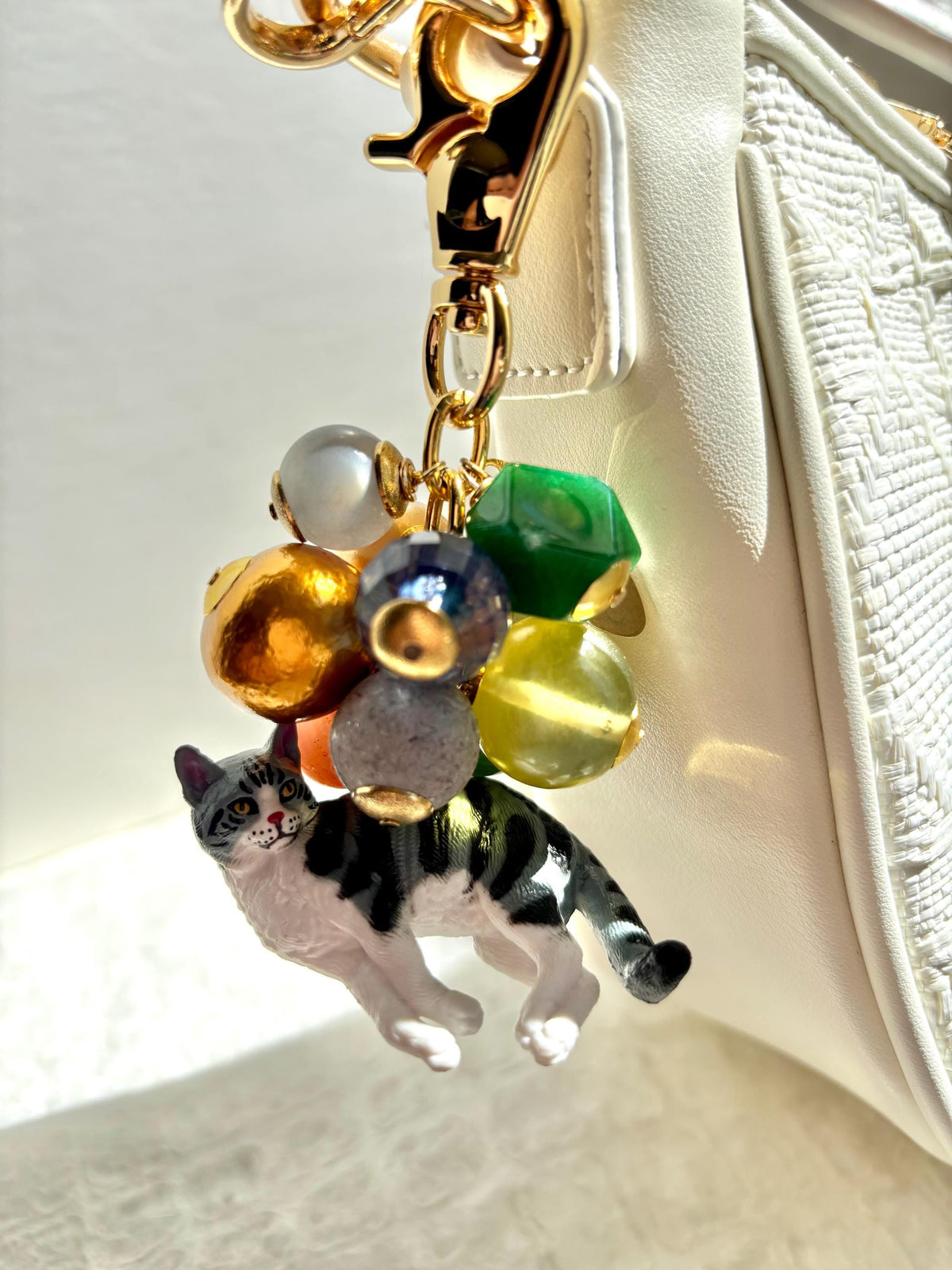 One-Of-A-Kind! Lenora Dame Sleepy Tabby Kitty Bag Charm