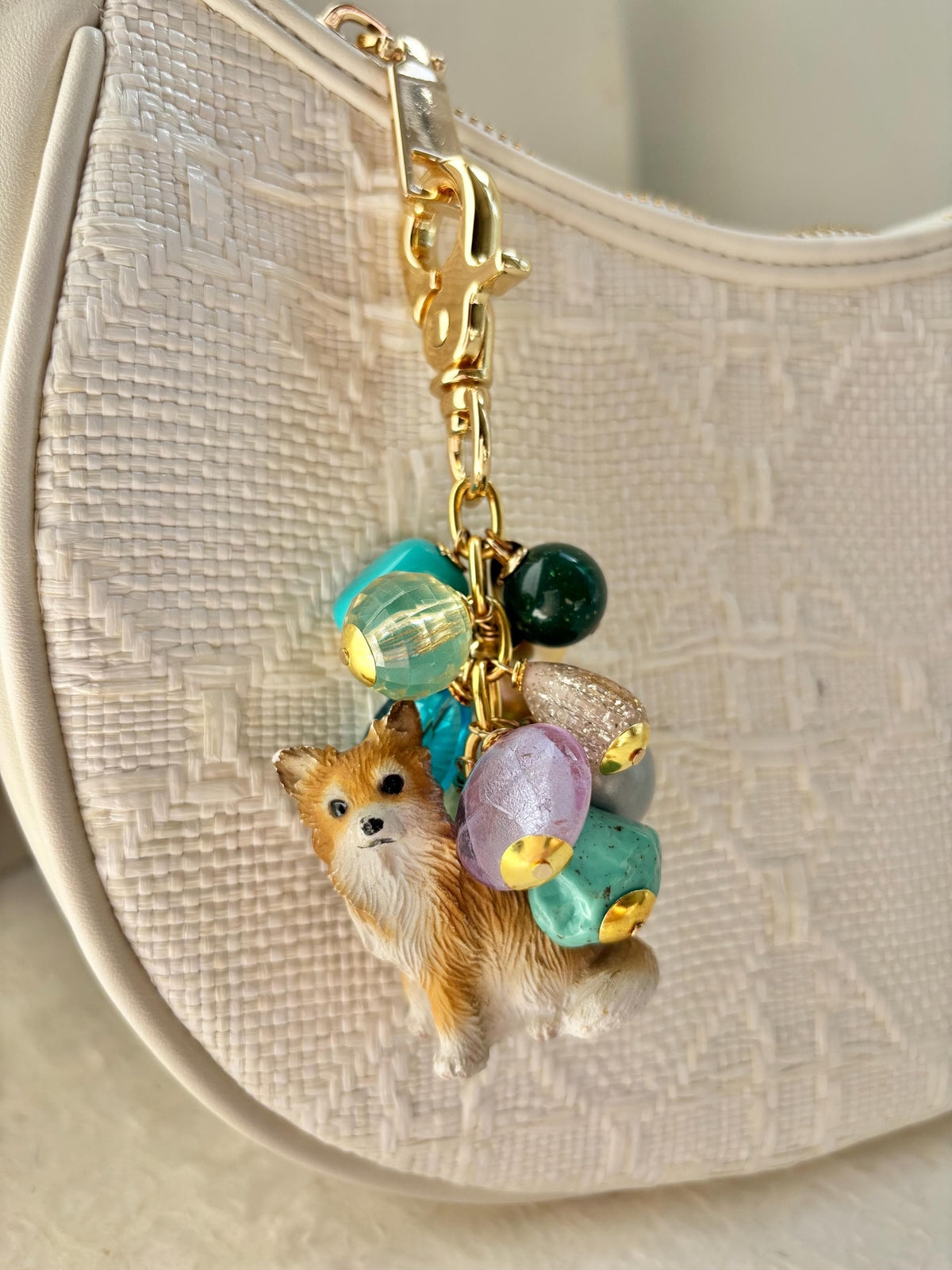 One-Of-A-Kind! Long Haired Chihuahua Bag Charm