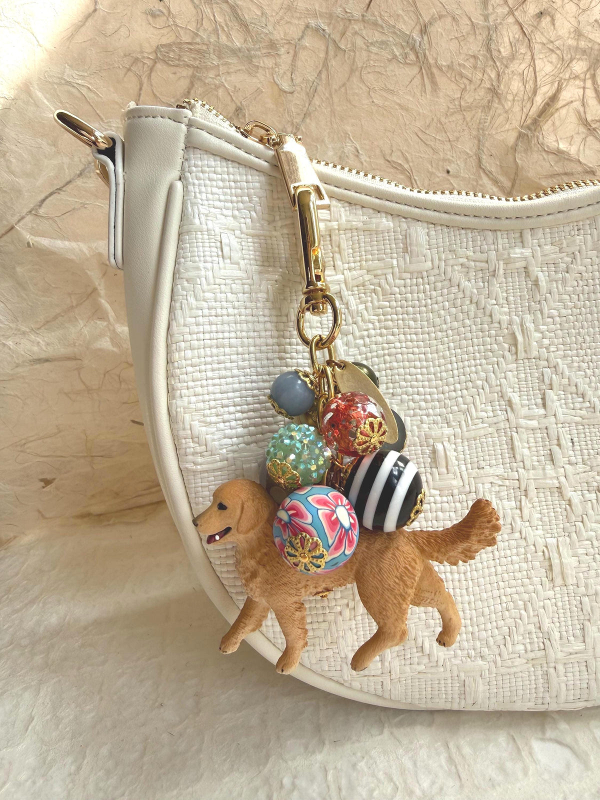 Lenora Dame Golden Retriever Bag Charm