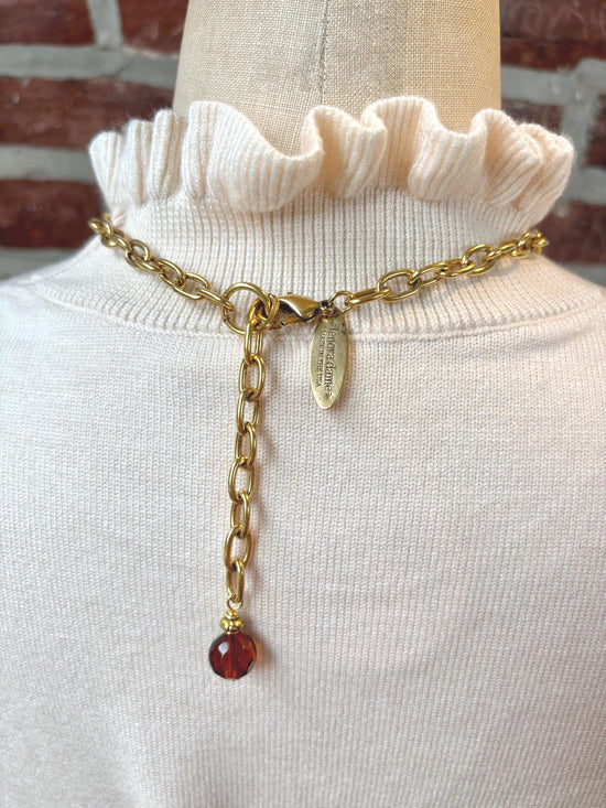 Lenora Dame Thanksgiving Necklace in Red-One-of-a-Kind!