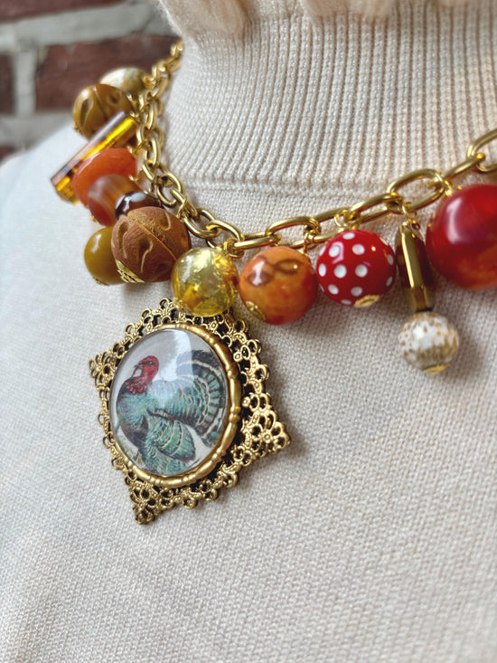 Lenora Dame Thanksgiving Necklace in Red-One-of-a-Kind!