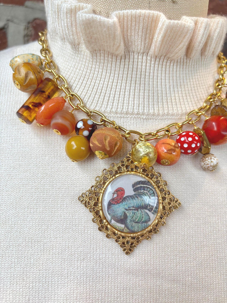 Lenora Dame Thanksgiving Necklace in Red-One-of-a-Kind!