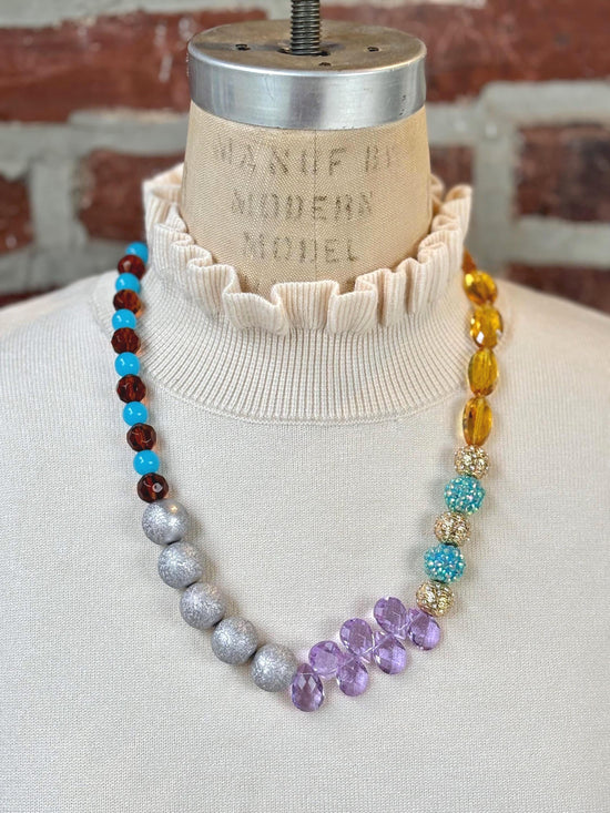 Lenora Dame Argyle Beaded Necklace