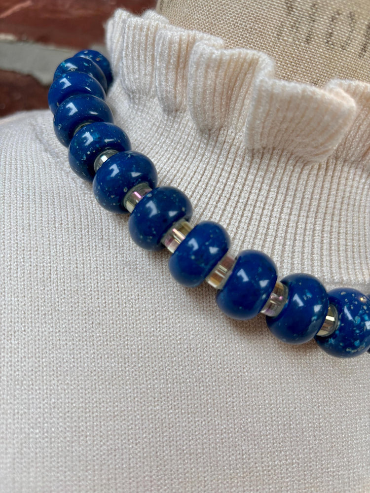 Lenora Dame Oversized Beaded Necklace-Topaz