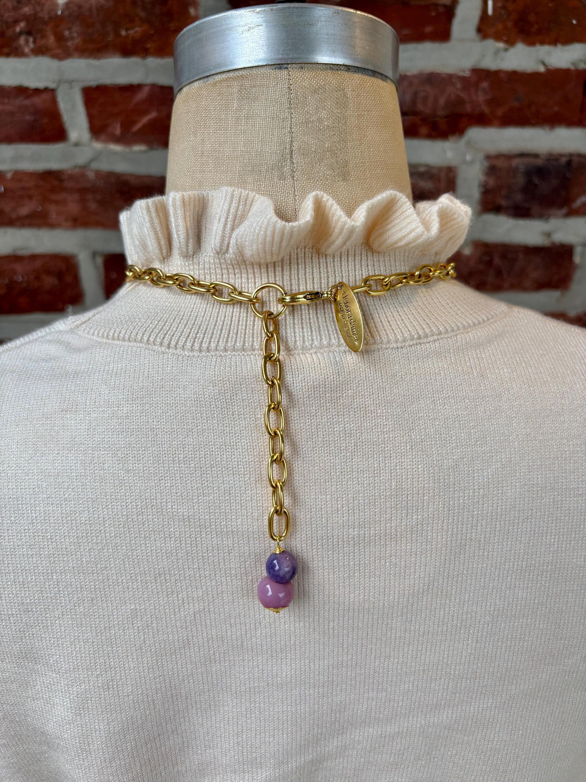 Lenora Dame Thanksgiving Necklace in Purple-One-of-a-Kind!