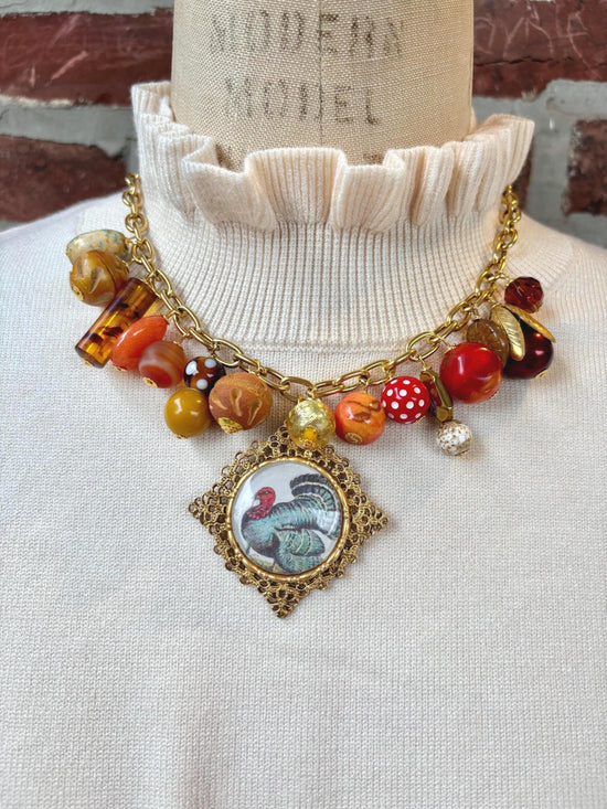 Lenora Dame Thanksgiving Necklace in Red-One-of-a-Kind!