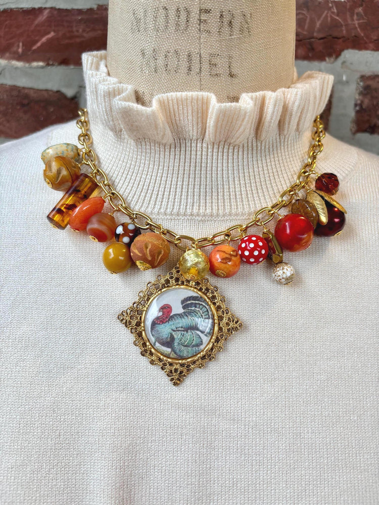 Lenora Dame Thanksgiving Necklace in Red-One-of-a-Kind!