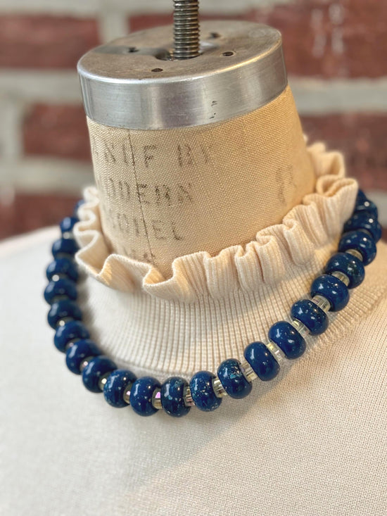 Lenora Dame Oversized Beaded Necklace-Topaz