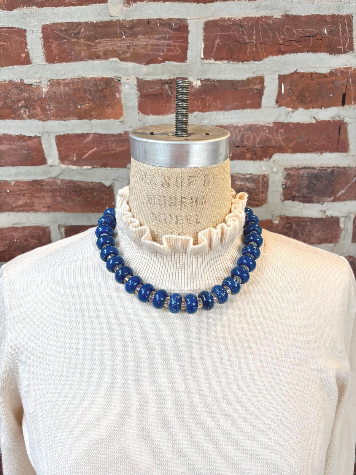 Lenora Dame Oversized Beaded Necklace-Topaz