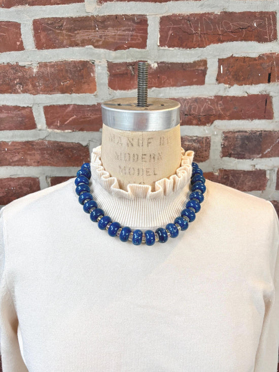 Lenora Dame Oversized Beaded Necklace-Topaz