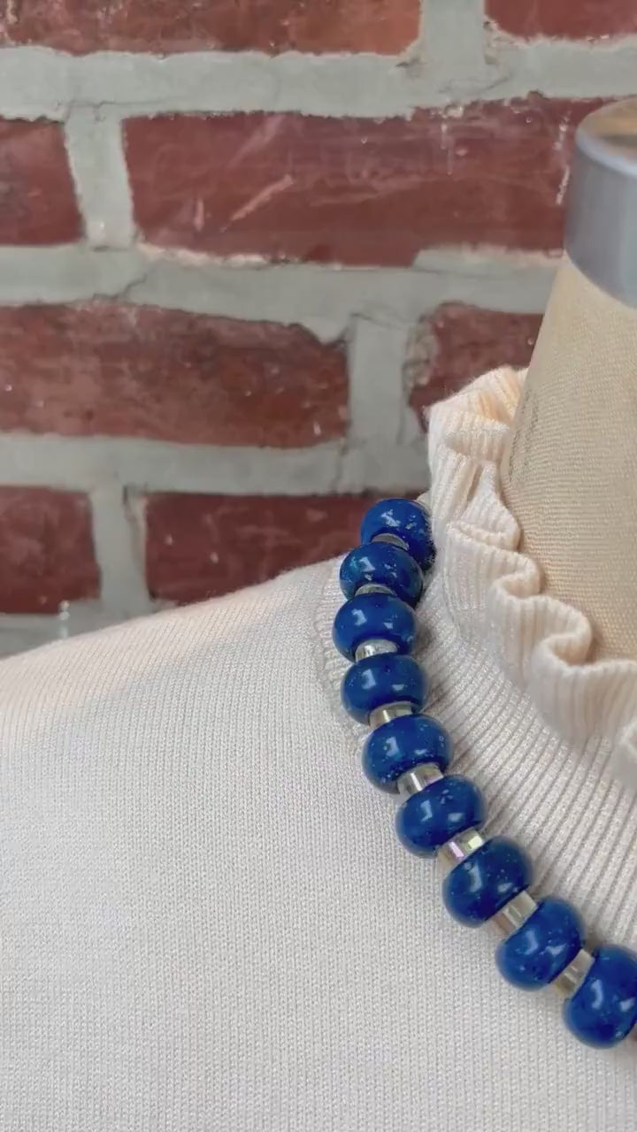 Lenora Dame Oversized Beaded Necklace-Topaz