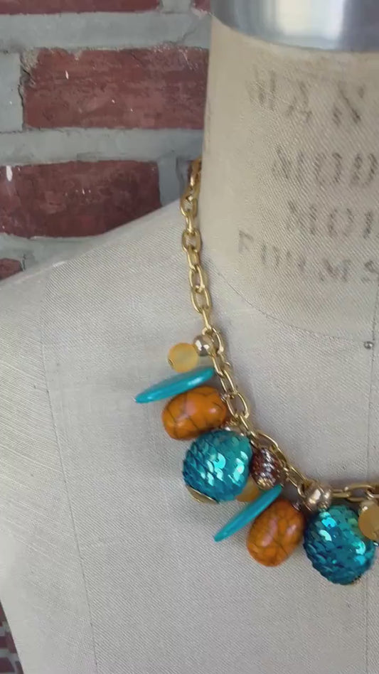 Lenora Dame Miami Football Bauble Necklace