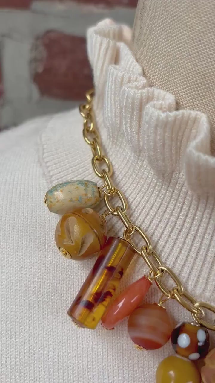 Lenora Dame Thanksgiving Necklace in Red-One-of-a-Kind!