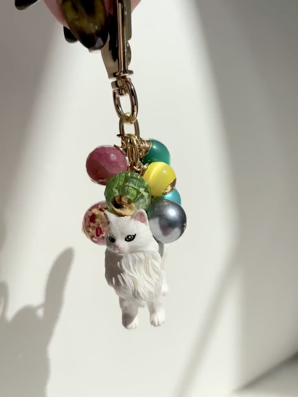 One-Of-A-Kind! Lenora Dame Persian Cat Bag Charm