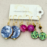 Folk Art Collection Discus Earrings Sets