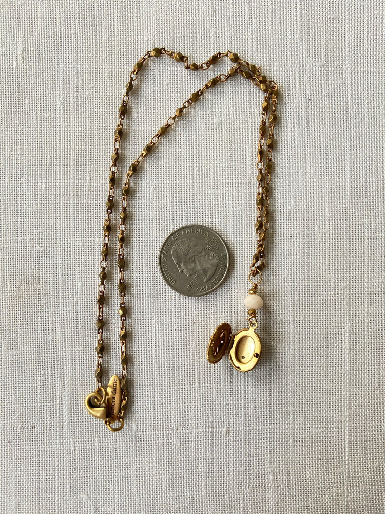 Lenora Dame Tiny Filigree Oval Locket