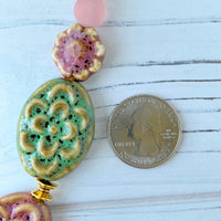 Lenora Dame Mother Earth Necklace in Raspberry