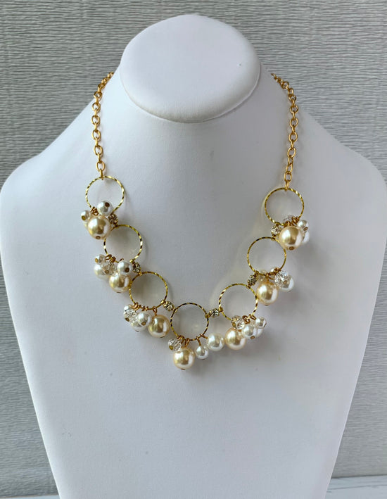 Lenora Dame Pearl + Circles Classic Necklace