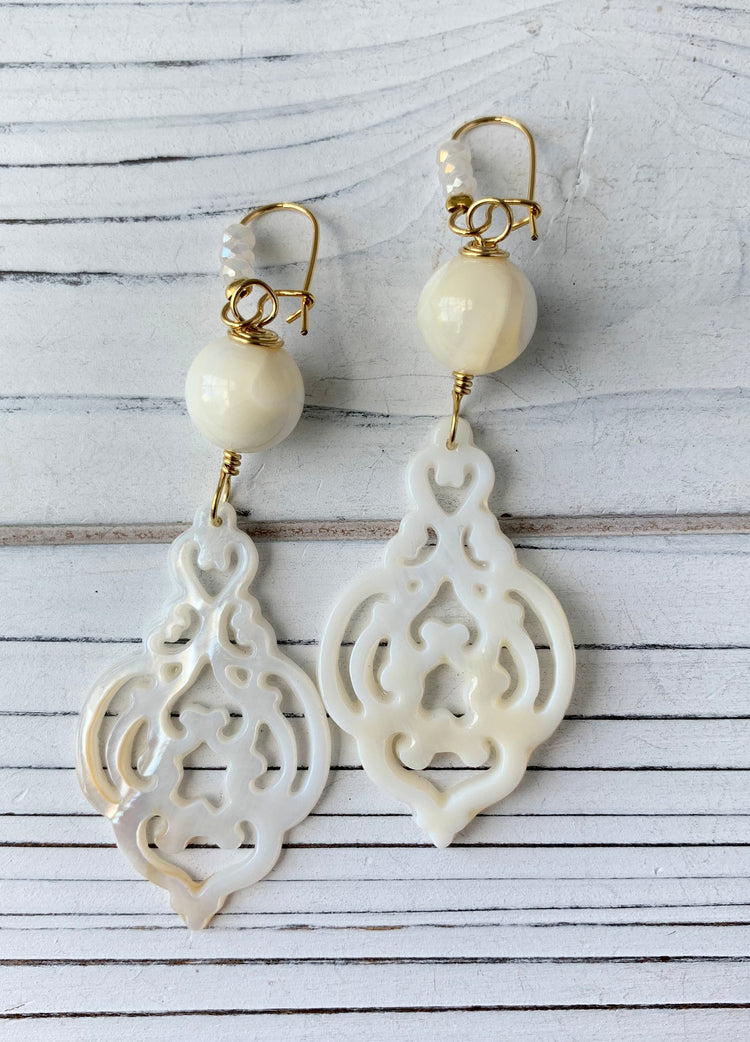 Lenora Dame Henna Offset Earrings
