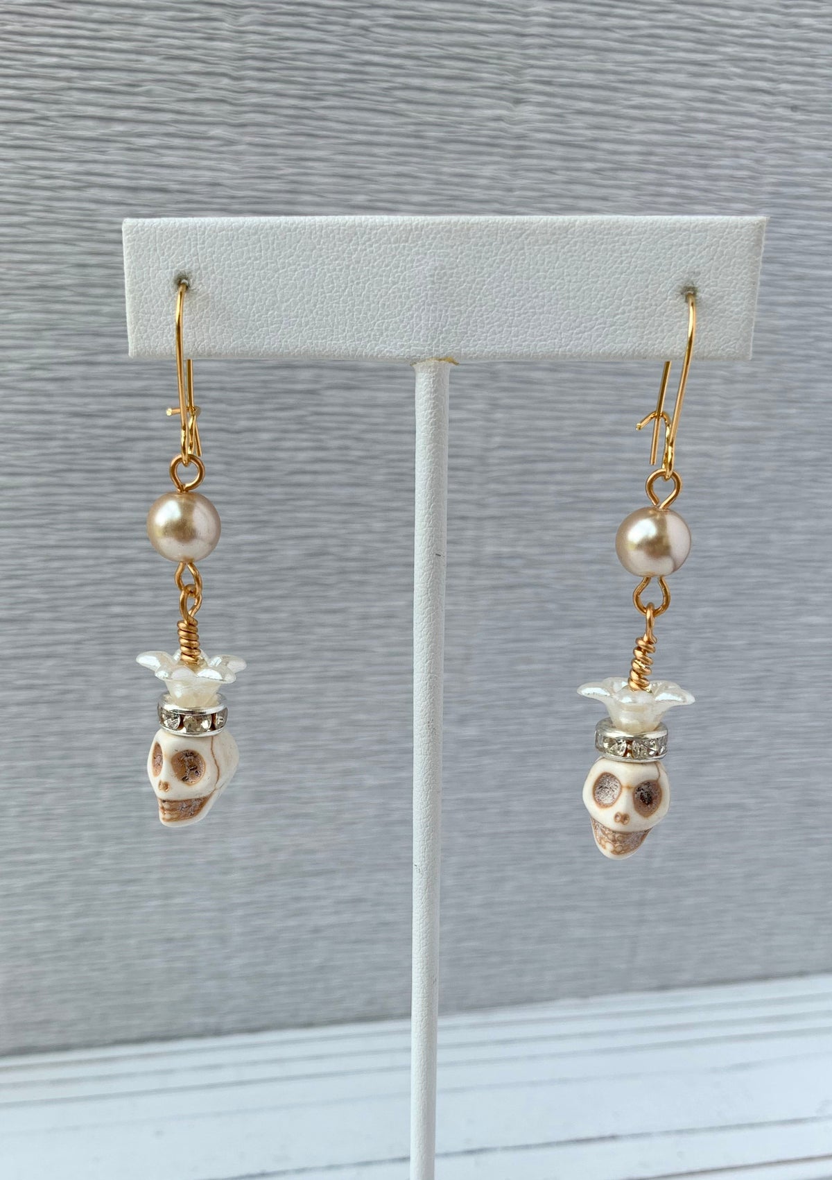 Lenora Dame Skull Bride Earrings