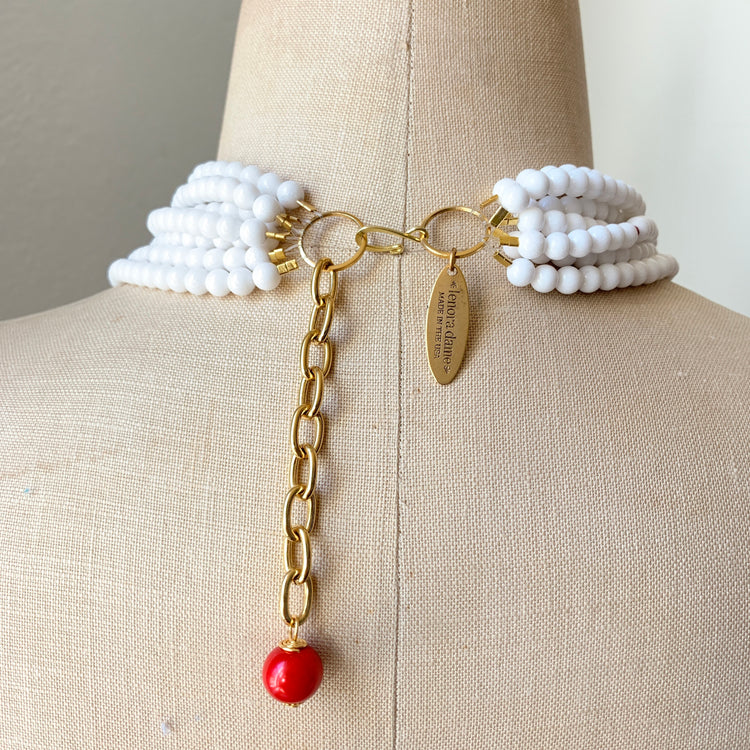 Lenora Dame Winter Wonderland Multilayer Beaded Statement Necklace
