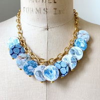 Lenora Dame Vintage Shell Art Charm Necklace