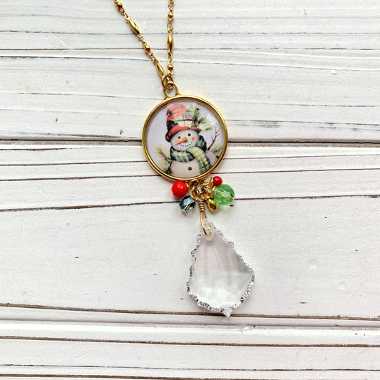 Lenora Dame Snowman Pendant Necklace