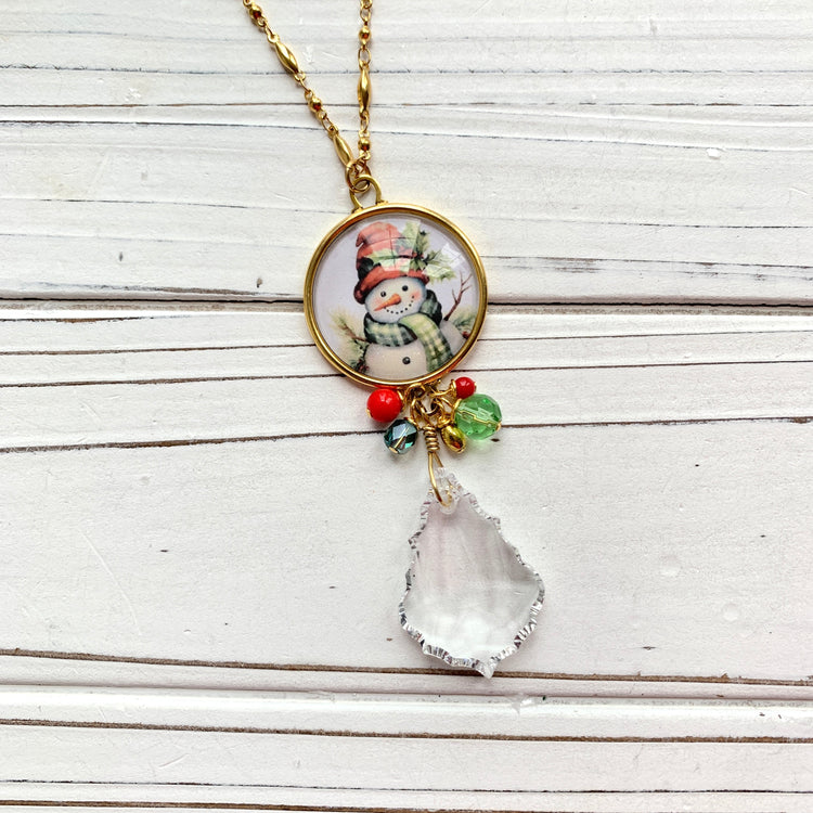 Lenora Dame Snowman Pendant Necklace