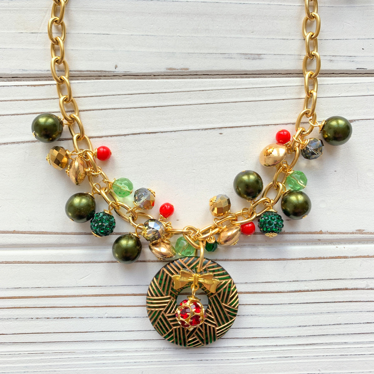 Lenora Dame Festive Christmas Necklace - One-of-a-Kind